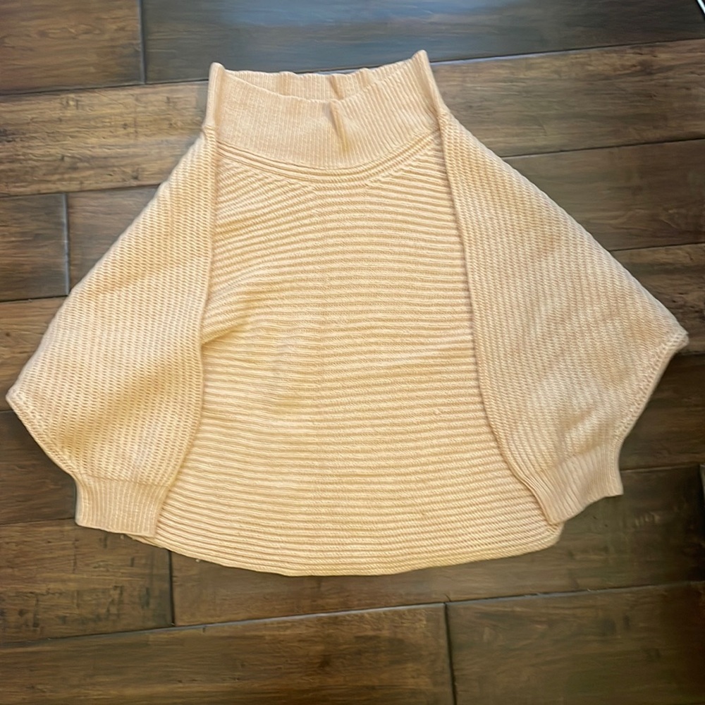 Salmon Pink Off-The-Shoulder Knit Sweater